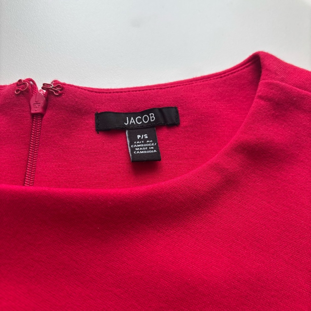 Jacob red Sleeveless pleated Dress - Picture 5 of 10